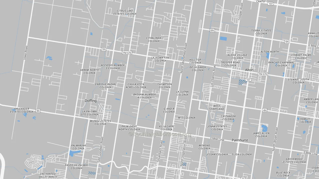 Transit Grade map of La Homa, Mission, TX