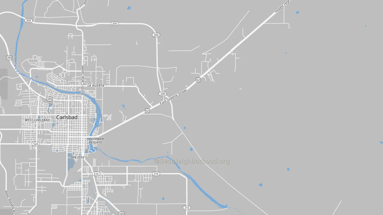 Transit Grade map of La Huerta, NM