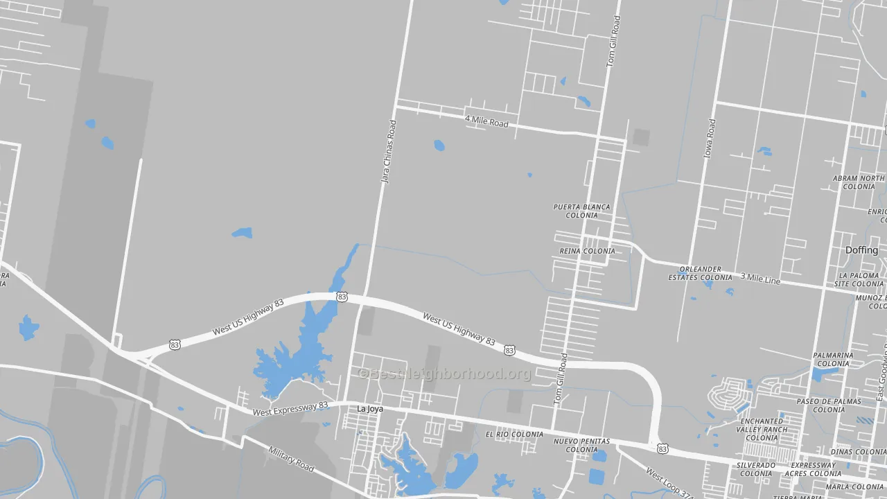 Transit Grade map of La Joya, TX