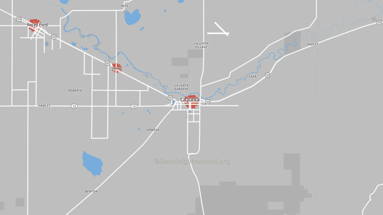 Transit Grade map of La Junta, CO