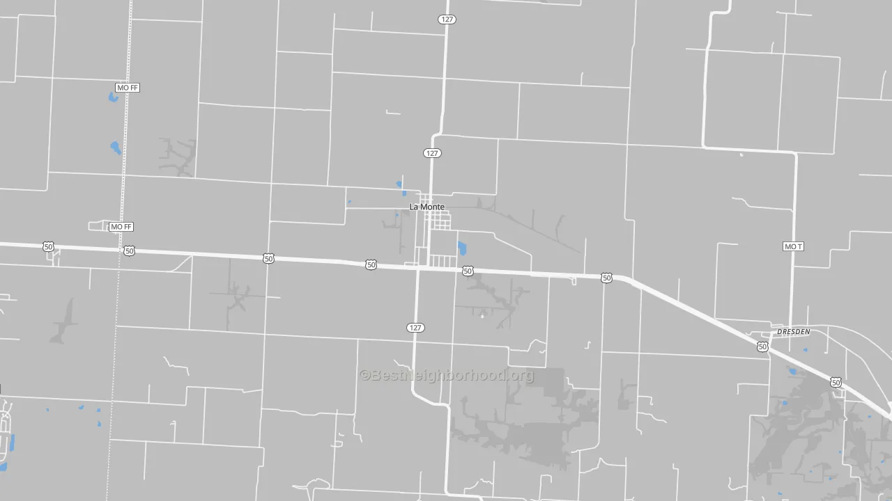 Transit Grade map of La Monte, MO