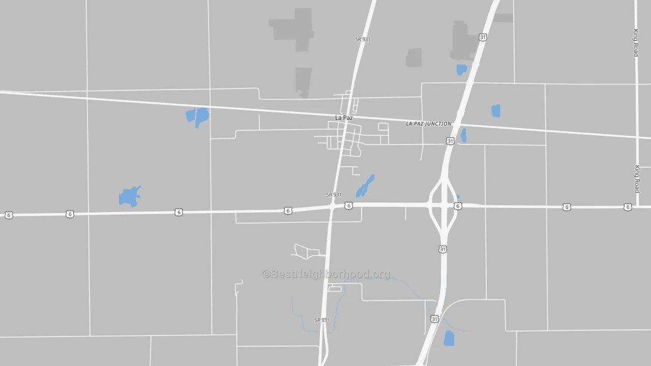 Transit Grade map of La Paz, IN