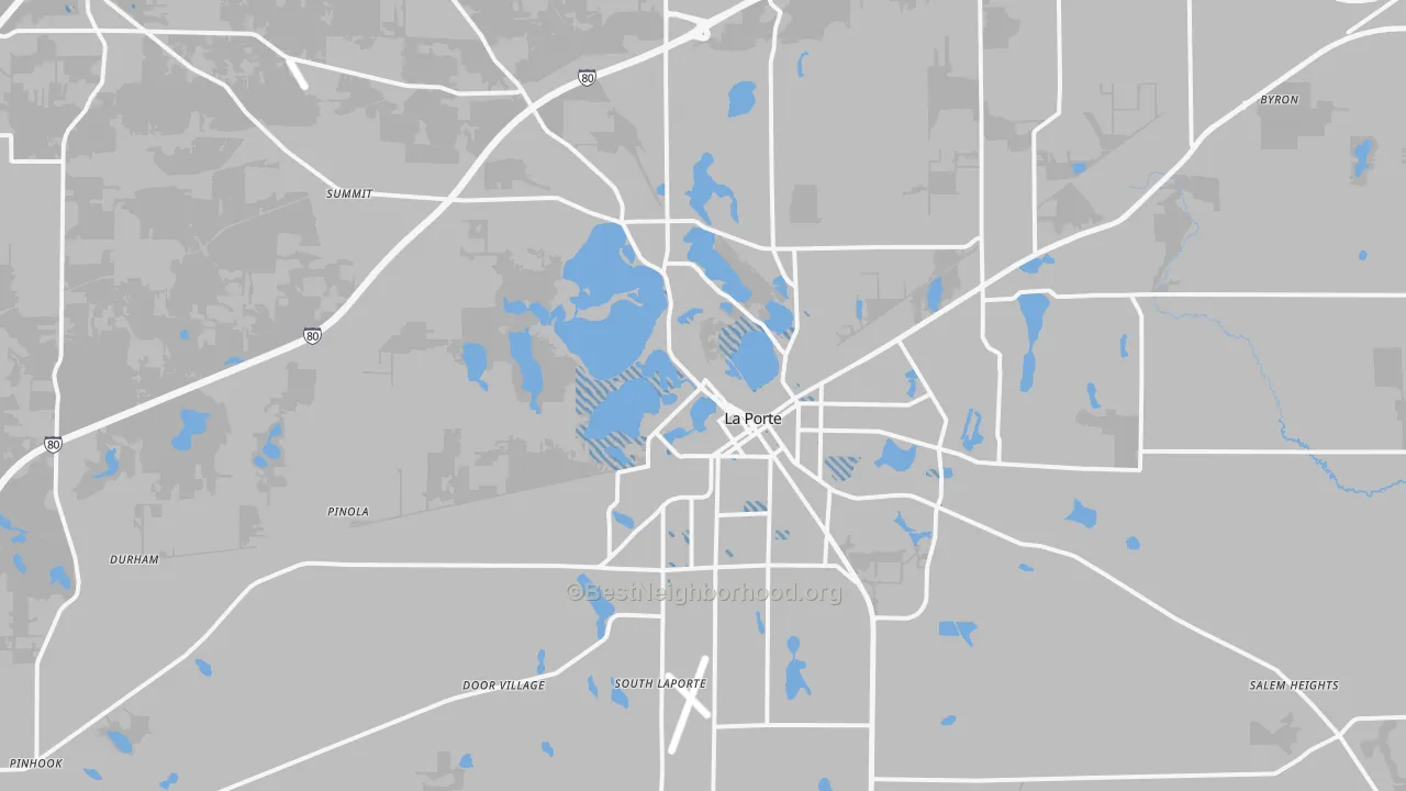 Transit Grade map of La Porte, IN