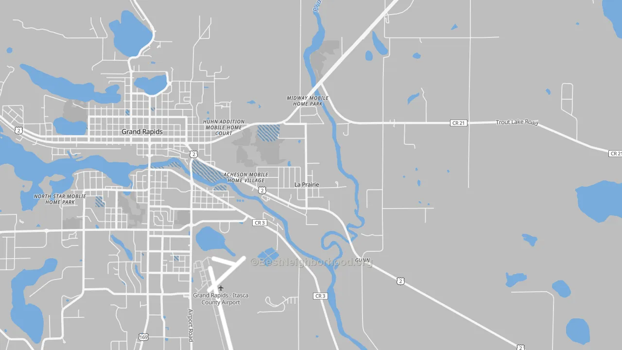 Transit Grade map of La Prairie, MN