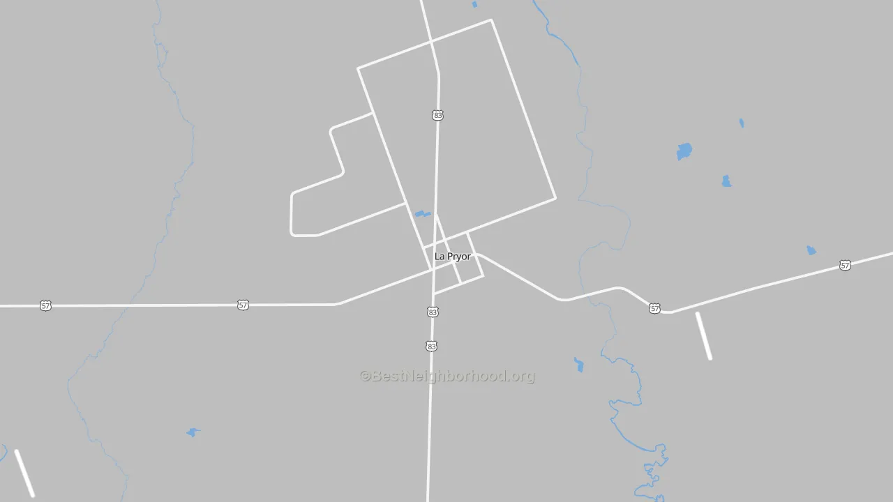 Transit Grade map of La Pryor, TX