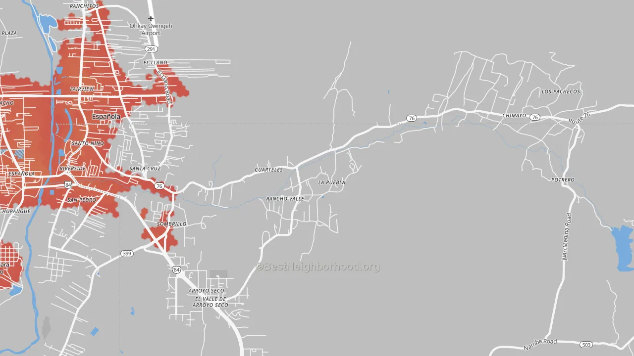 Transit Grade map of La Puebla, NM