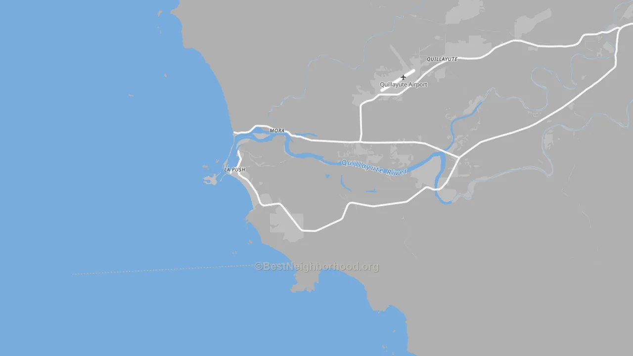 Transit Grade map of La Push, WA