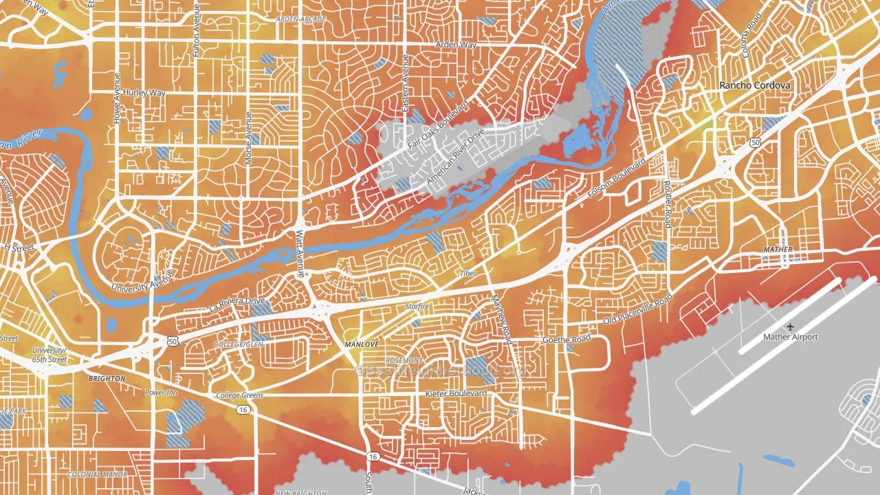 Transit Grade map of La Riviera, CA
