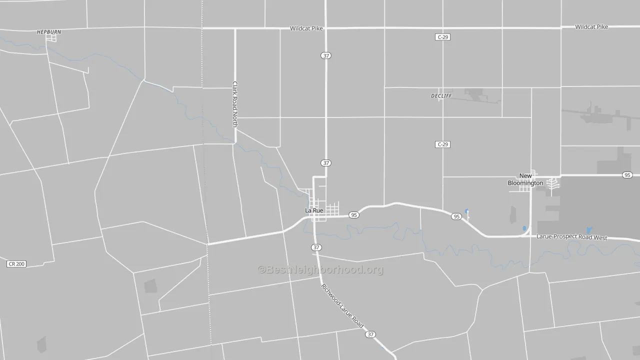Transit Grade map of La Rue, OH