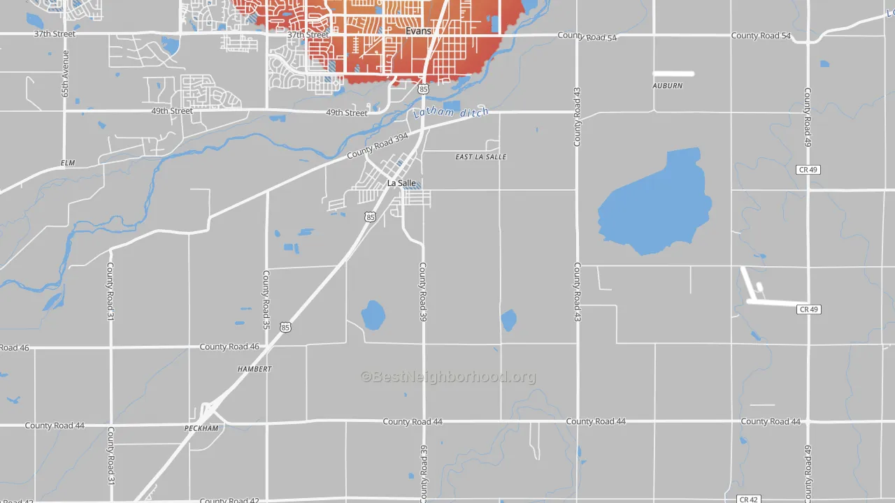 Transit Grade map of La Salle, CO
