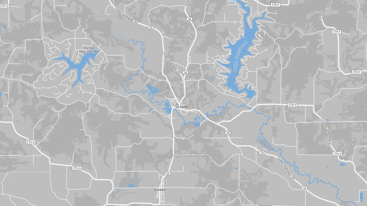 Transit Grade map of La Valle, WI