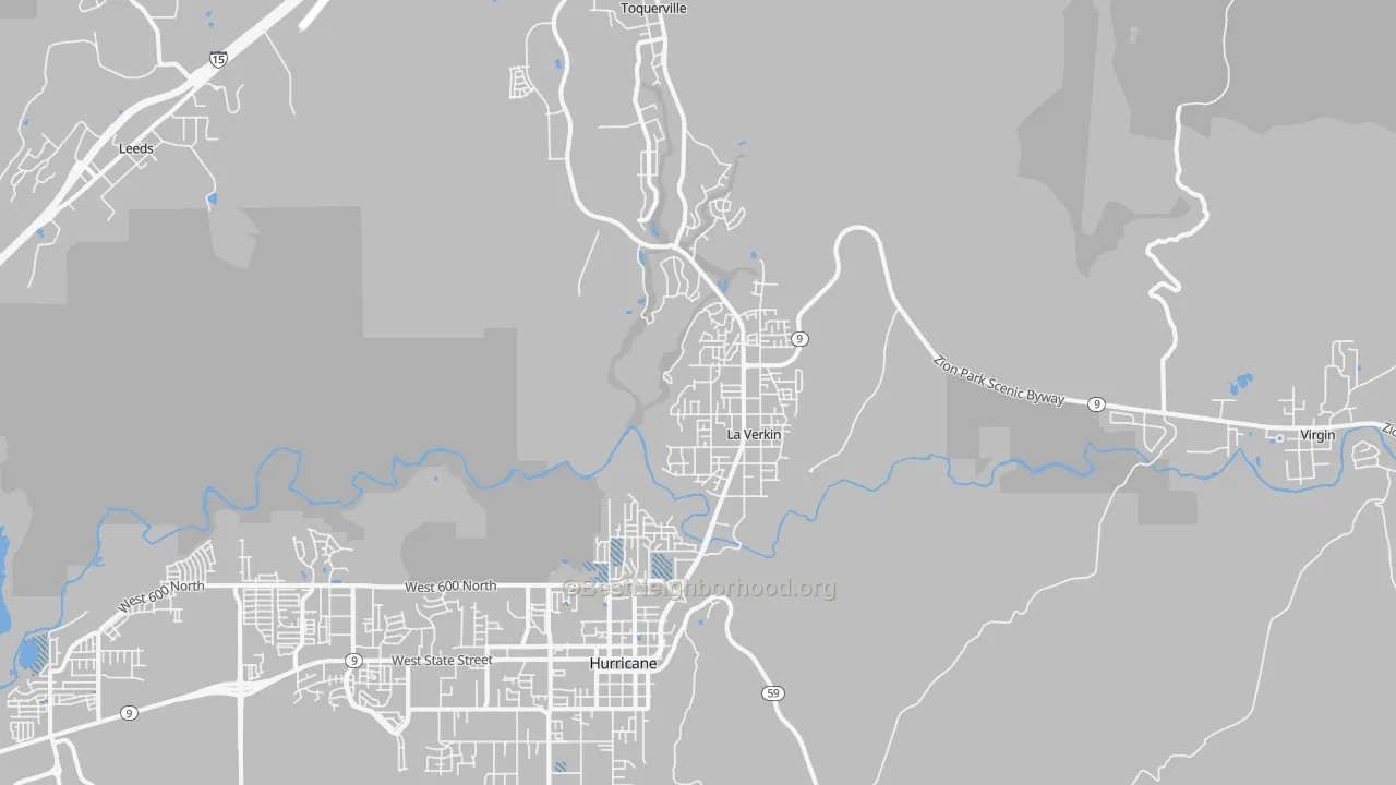 Transit Grade map of La Verkin, UT