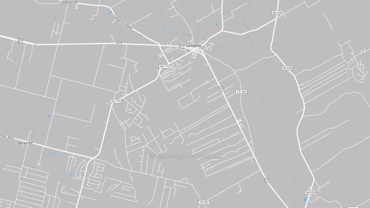 Transit Grade map of La Vernia, TX