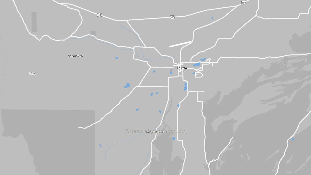 Transit Grade map of La Veta, CO