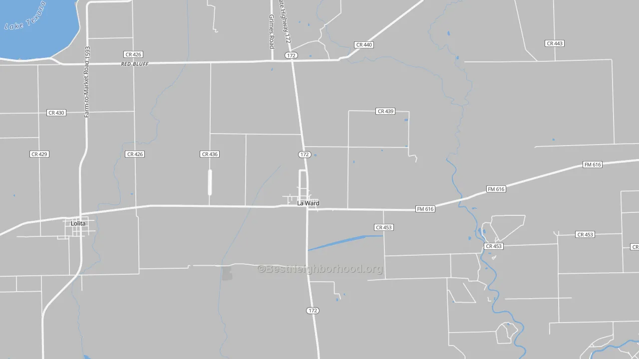 Transit Grade map of La Ward, TX