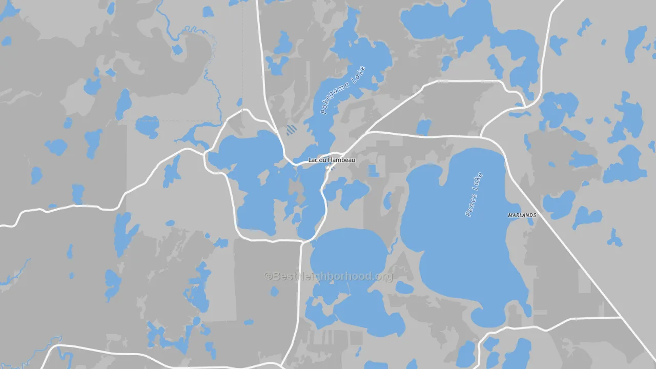 Transit Grade map of Lac Du Flambeau, WI