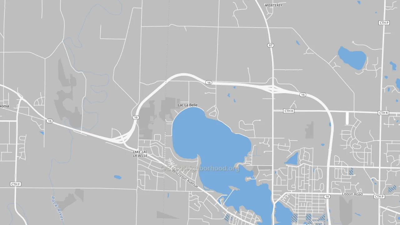 Transit Grade map of Lac La Belle, WI