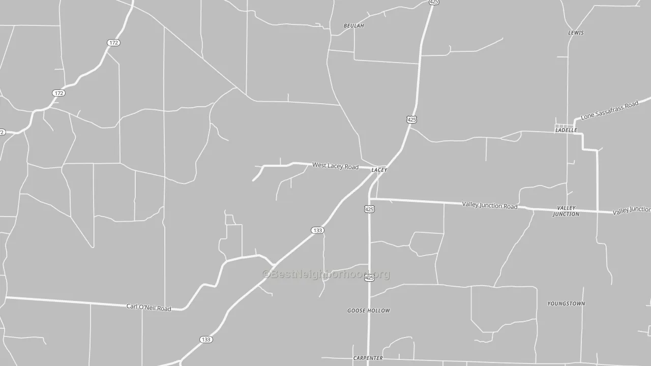 Transit Grade map of Lacey, AR