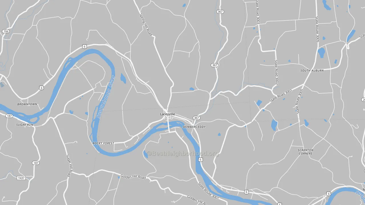 Transit Grade map of Laceyville, PA