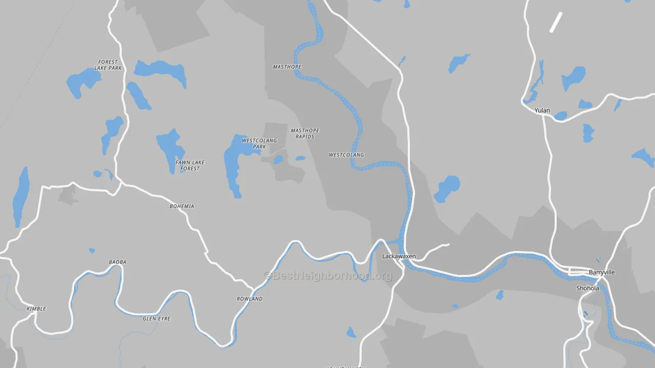 Transit Grade map of Lackawaxen, PA