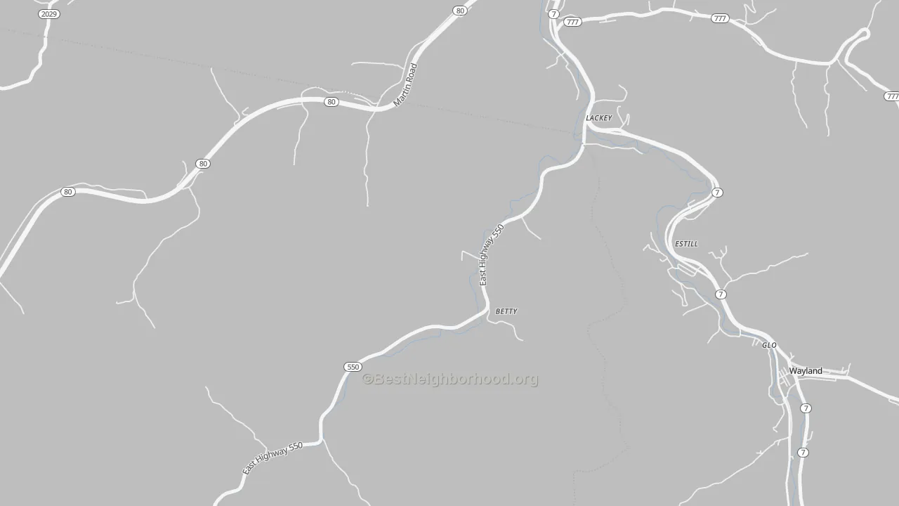 Transit Grade map of Lackey, KY