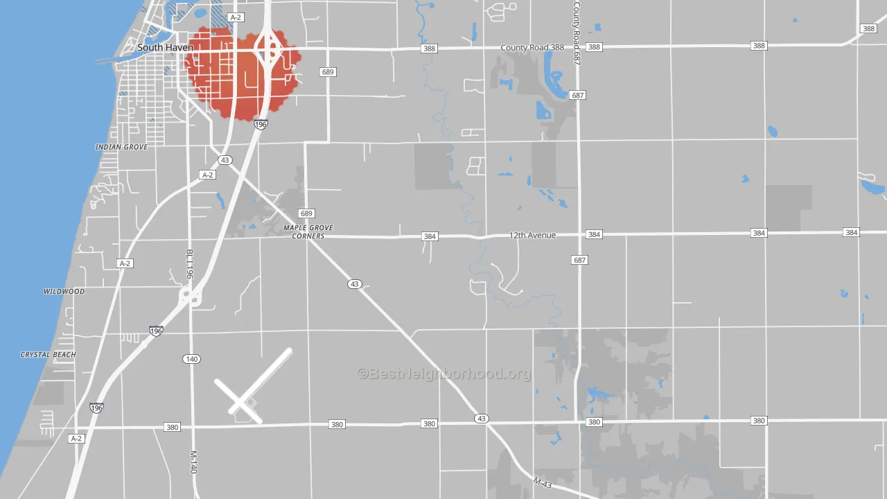 Transit Grade map of Lacota, MI
