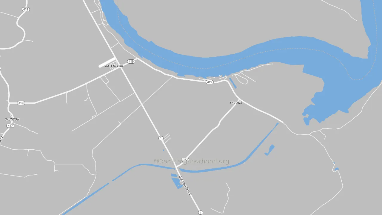Transit Grade map of Lacour, LA