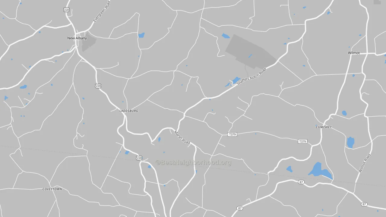 Transit Grade map of Laddsburg, PA