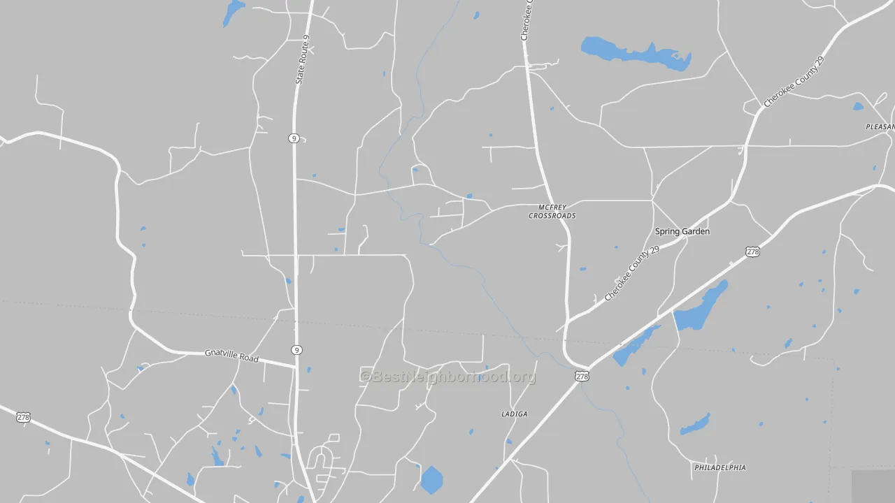 Transit Grade map of Ladiga, AL