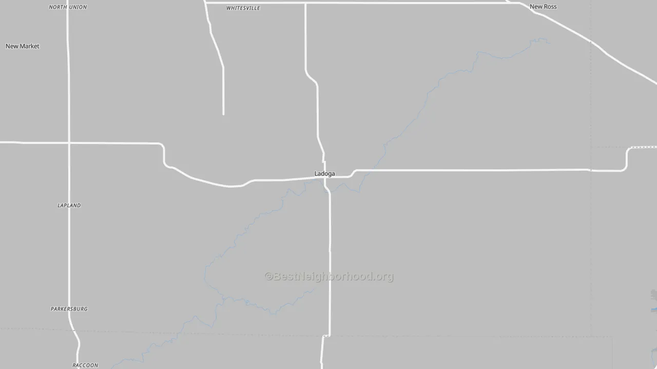 Transit Grade map of Ladoga, IN