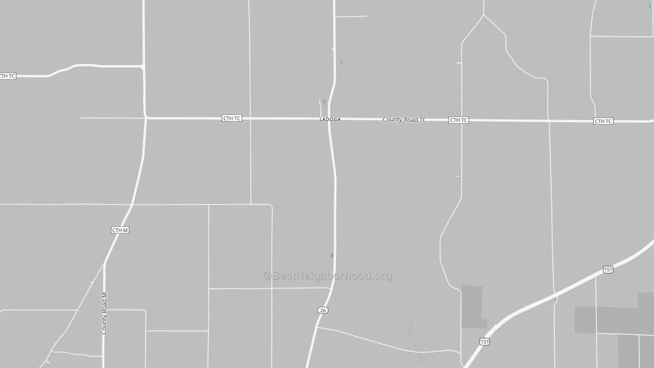 Transit Grade map of Ladoga, WI