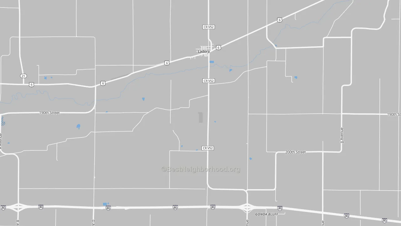 Transit Grade map of Ladora, IA