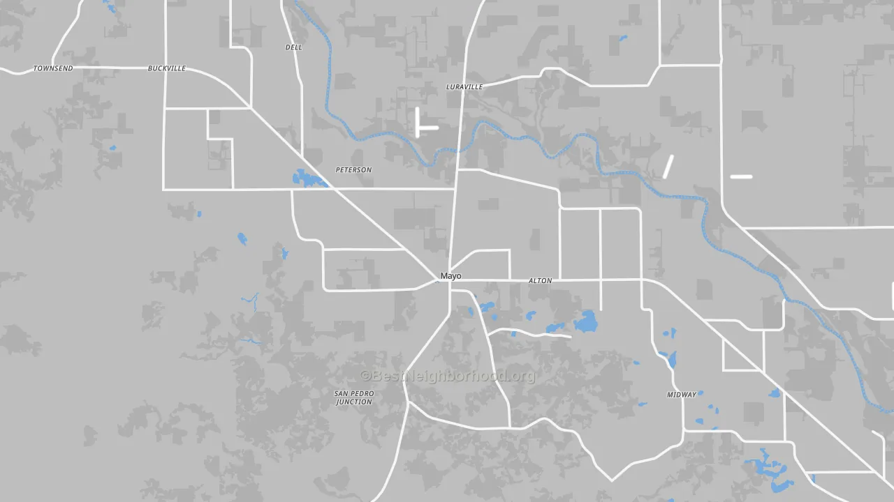 Transit Grade map of Lafayette County, FL