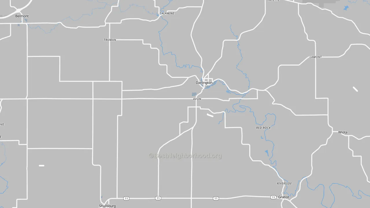 Transit Grade map of Lafayette County, WI