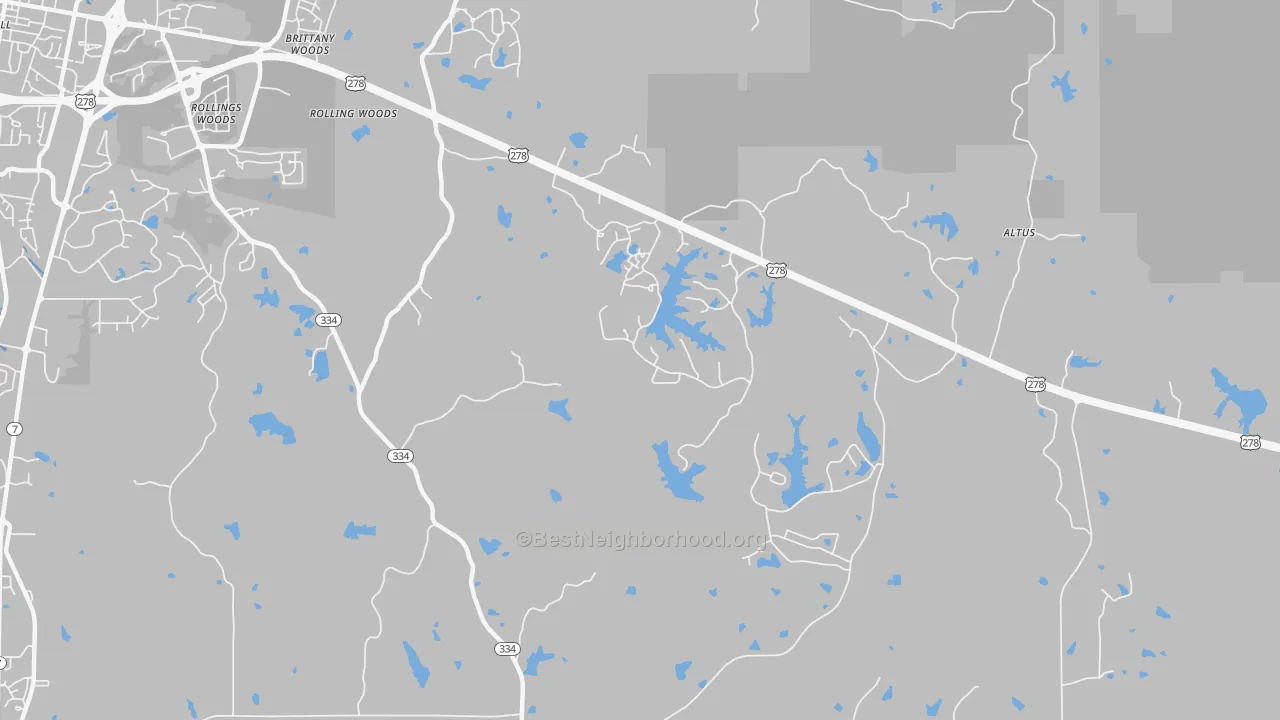 Transit Grade map of Lafayette Springs, MS