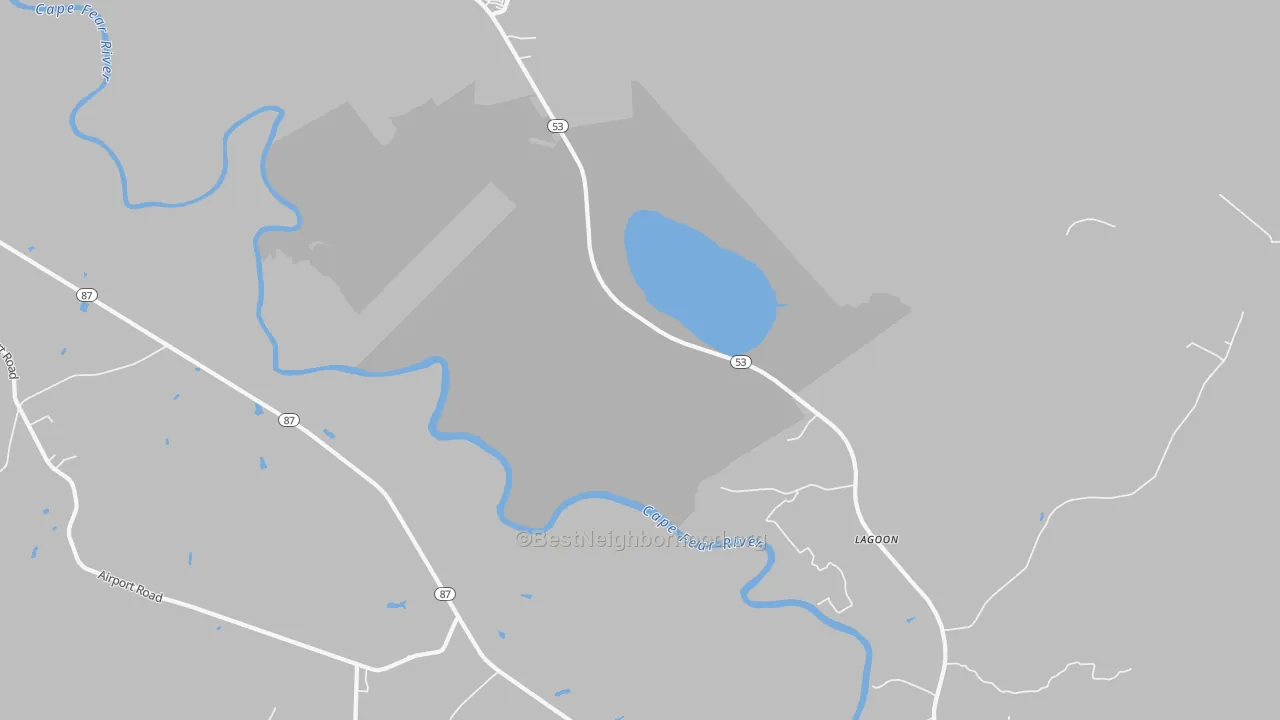 Transit Grade map of Lagoon, NC
