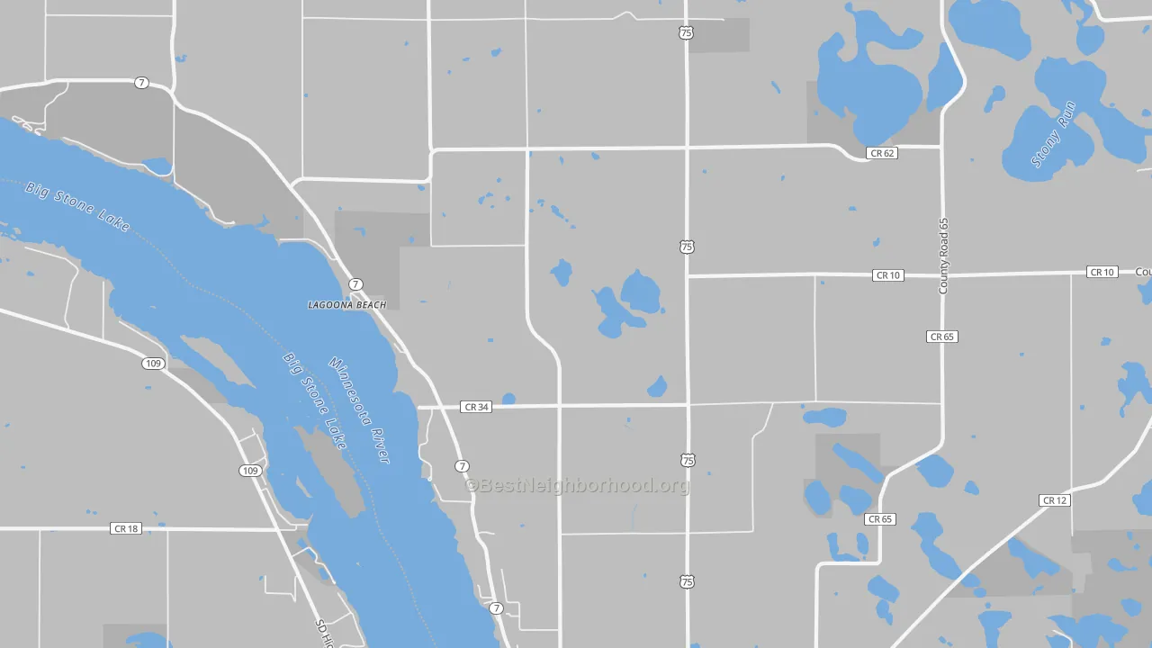 Transit Grade map of Lagoona Beach, MN