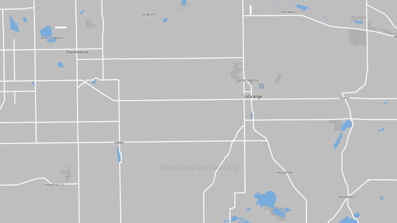 Transit Grade map of LaGrange County, IN
