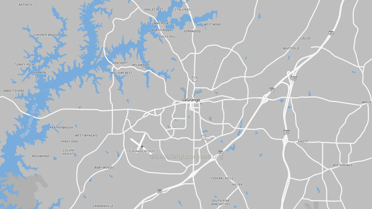 Transit Grade map of Lagrange, GA