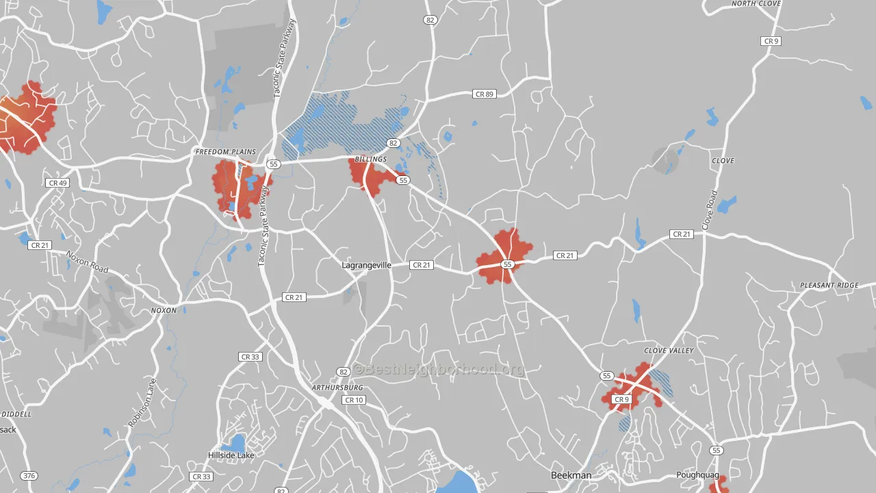 Transit Grade map of Lagrangeville, NY