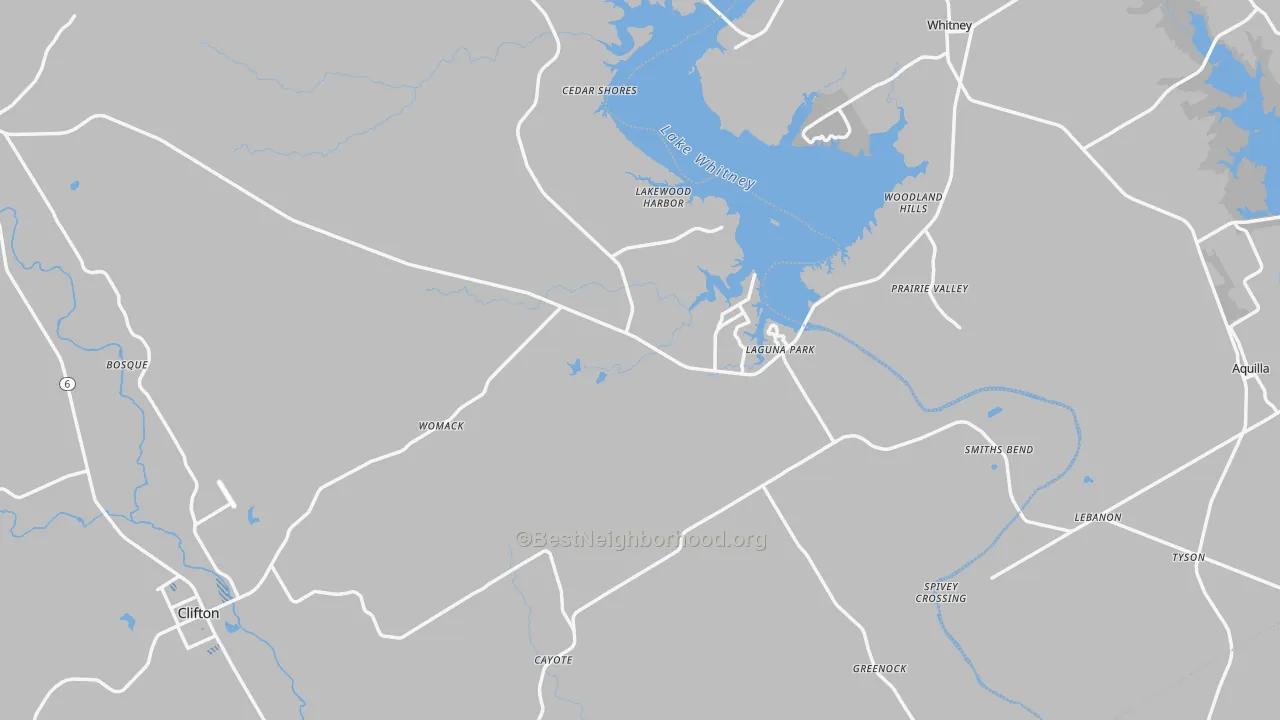 Transit Grade map of Laguna Park, TX
