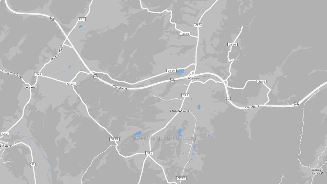 Transit Grade map of Lahmansville, WV