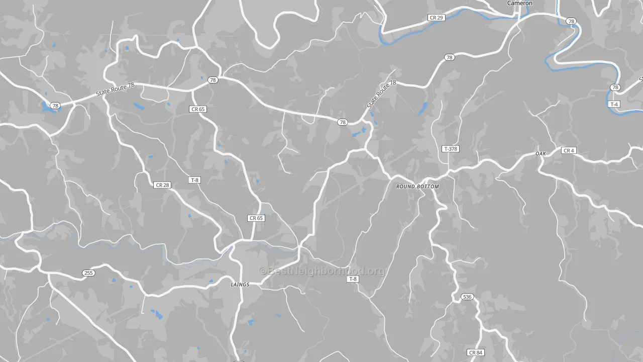 Transit Grade map of Laings, OH