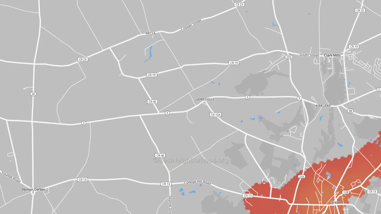 Transit Grade map of Lairdsville, NY