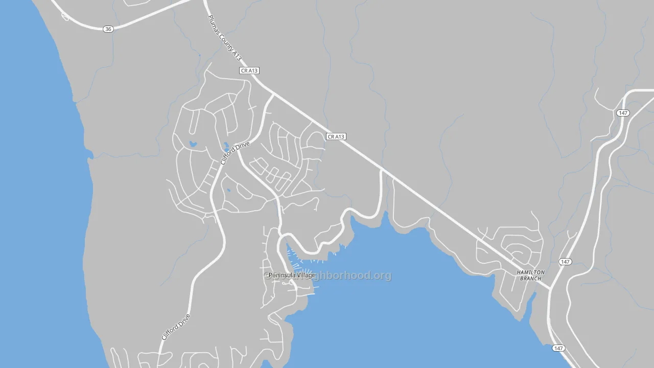 Transit Grade map of Lake Almanor, CA