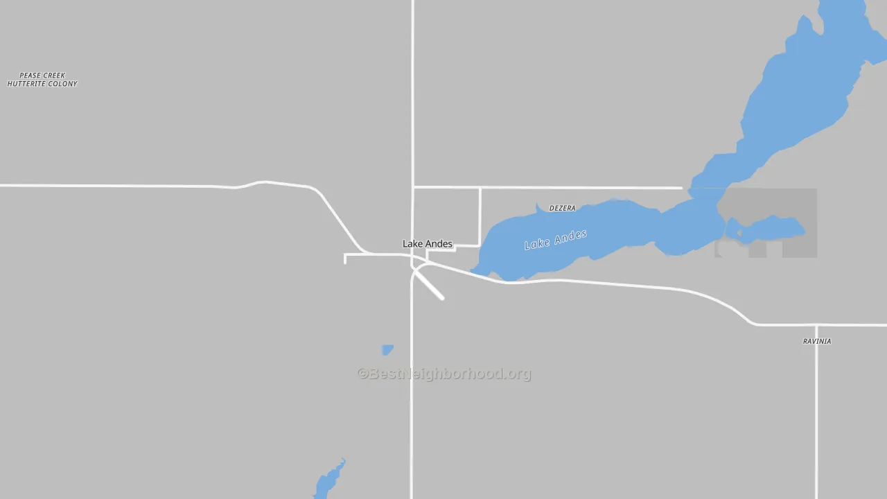 Transit Grade map of Lake Andes, SD