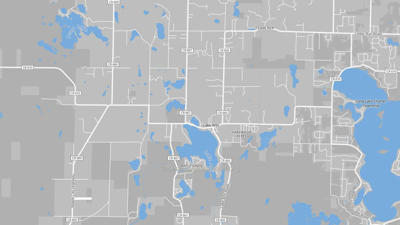 Transit Grade map of Lake Ann, MI