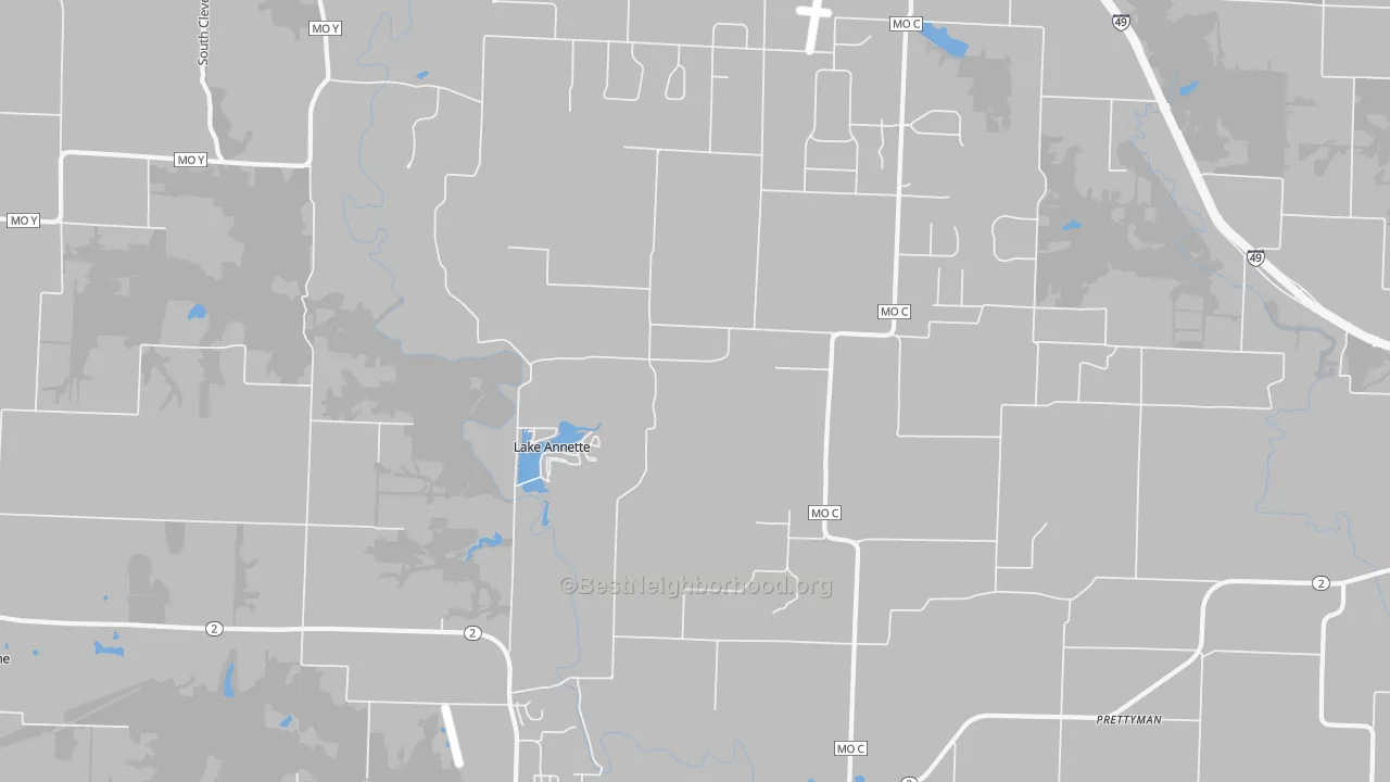 Transit Grade map of Lake Annette, MO