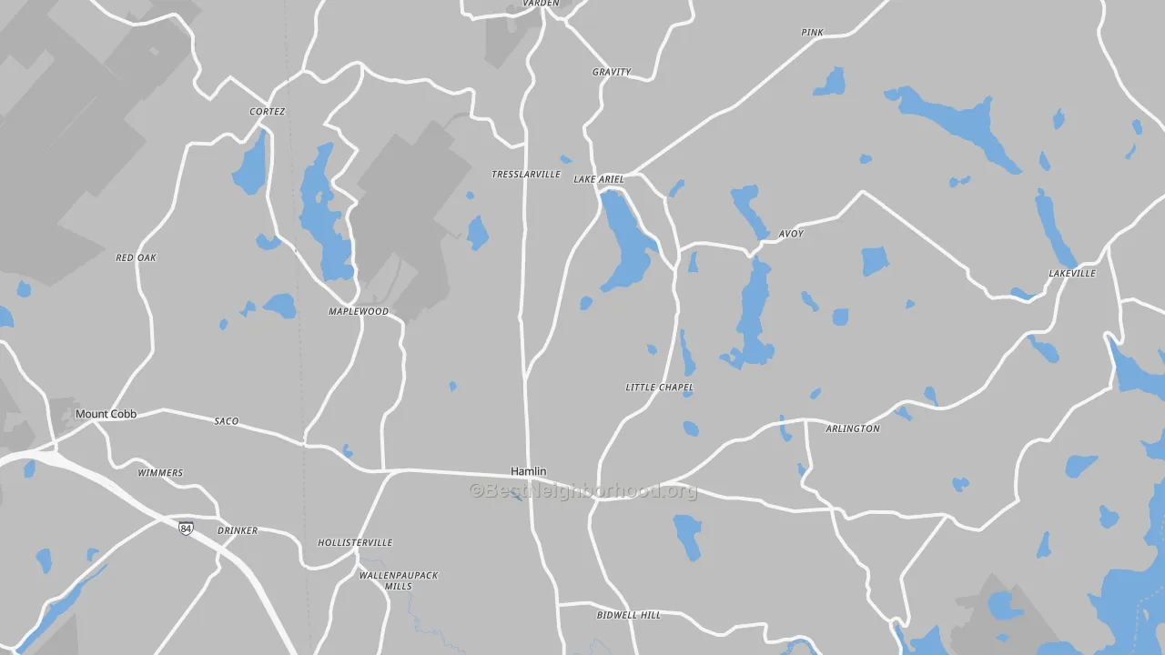Transit Grade map of Lake Ariel, PA