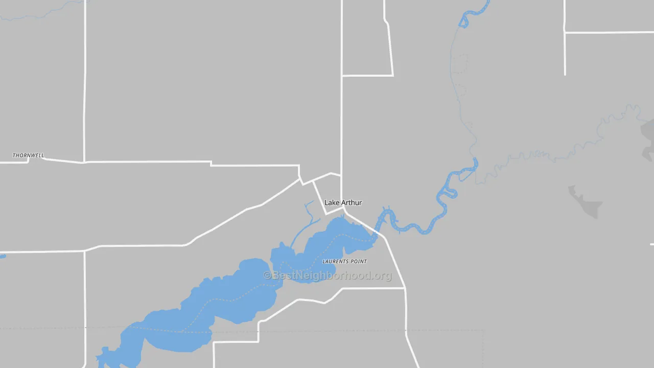 Transit Grade map of Lake Arthur, LA